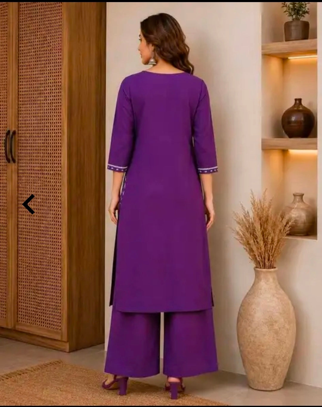 Women's Pure Cotton Kurta Palazzo Set | 2 Piece Ethnic Co-ord Set