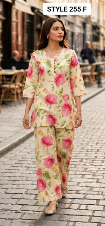 ๐ธ Premium Cotton Printed Palazzo Set with Pocket