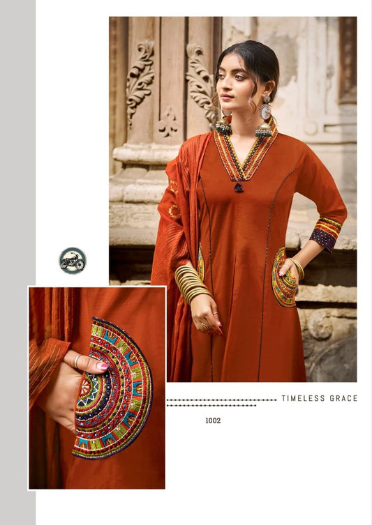 KASHMIRA A-Line Kurti Set with Pocket
