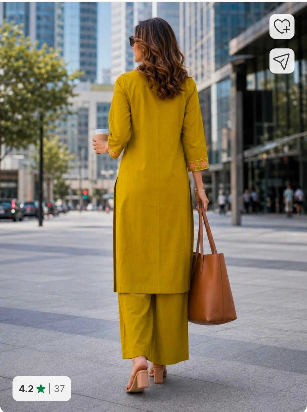 Embroidered Pure Cotton Kurta Palazzo Set