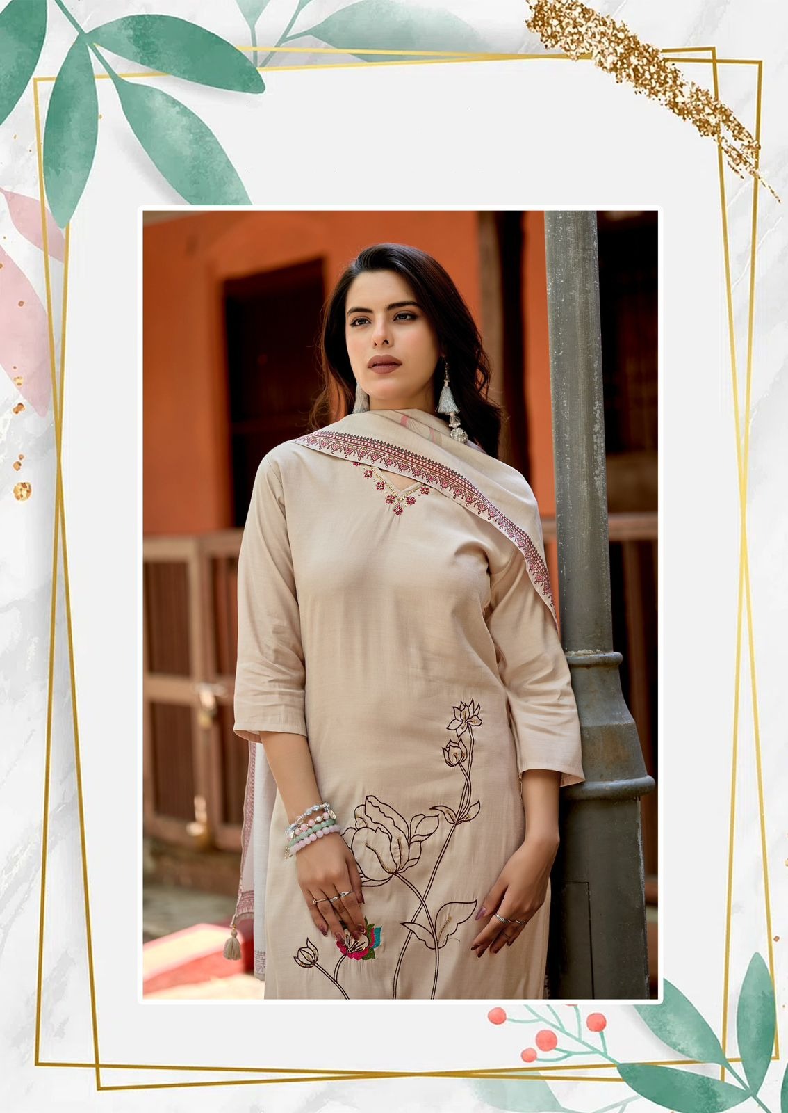 ✨ RAAHI – Premium Roman Silk Suit Set ✨