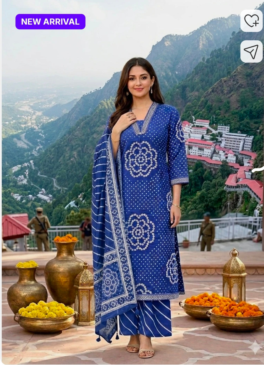 Cotton Kurta Palazzo Dupatta Set