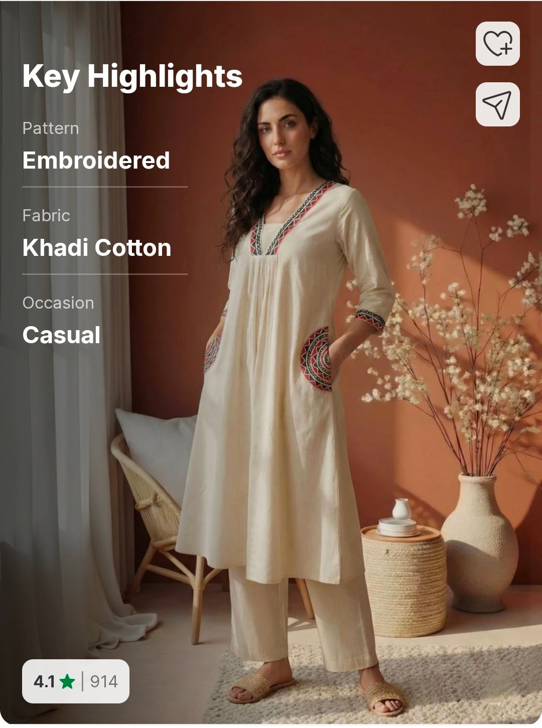 Khadi Cotton Coord set