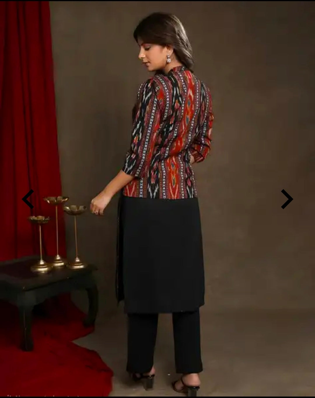 Women's Calf Length Rayon Blend Kurta Pant Jacket Set | 3 Piece Ethnic Set l