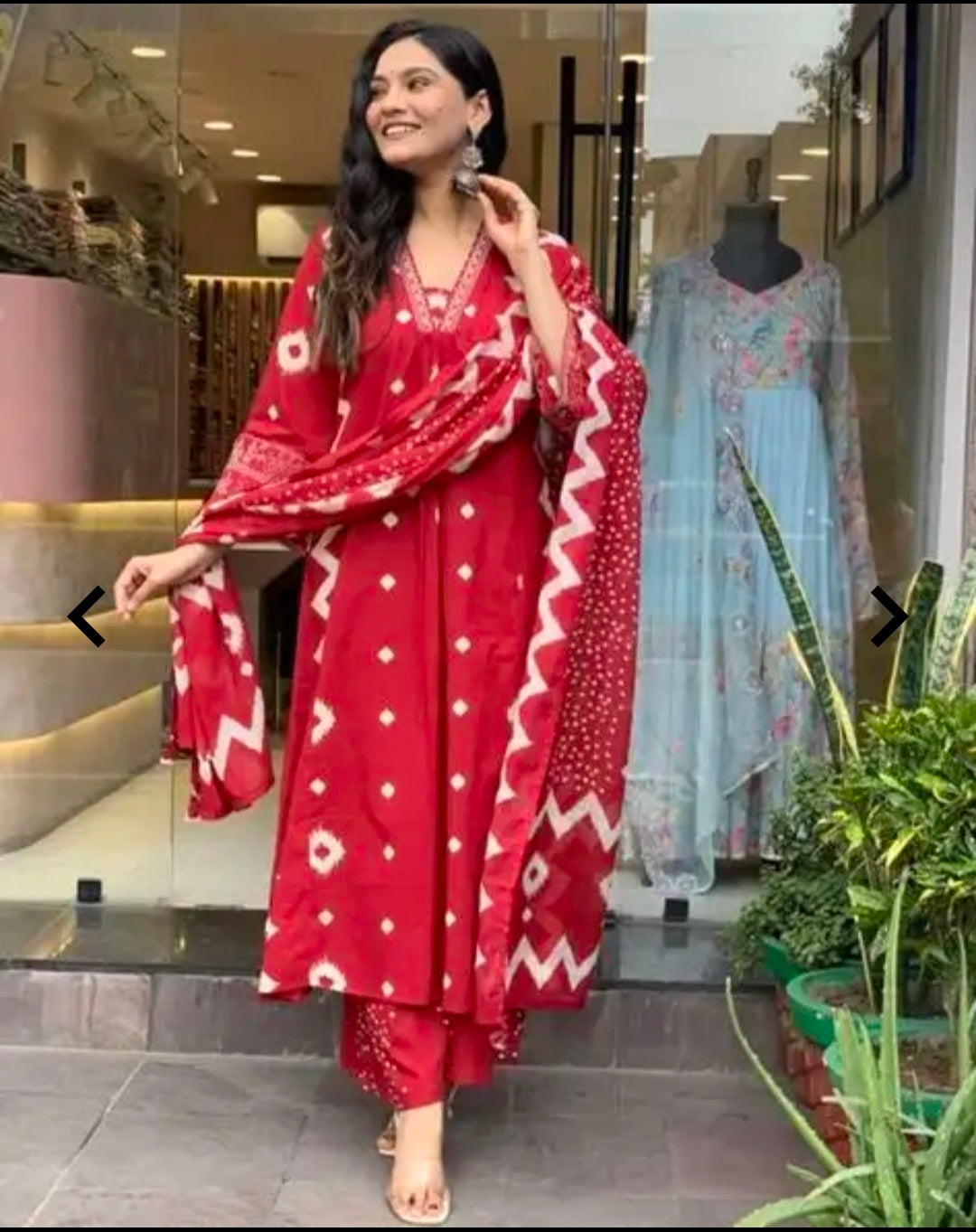 Women's Smart Casual Rayon Slub Kurta Pant Muslin Dupatta Set | 3 Piece Ethnic Set