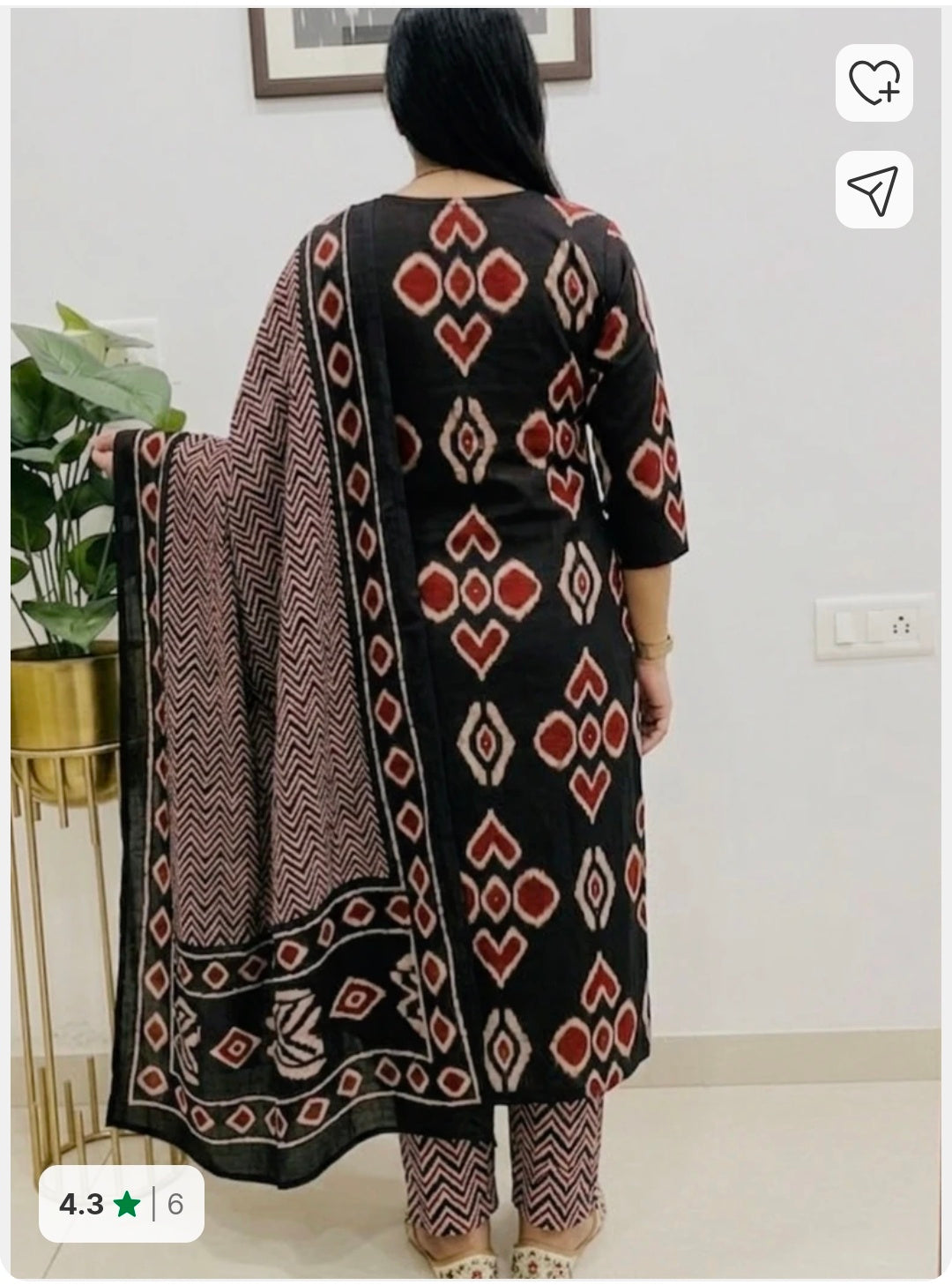 Cotton Rayon Kurta Pant Dupatta Set
