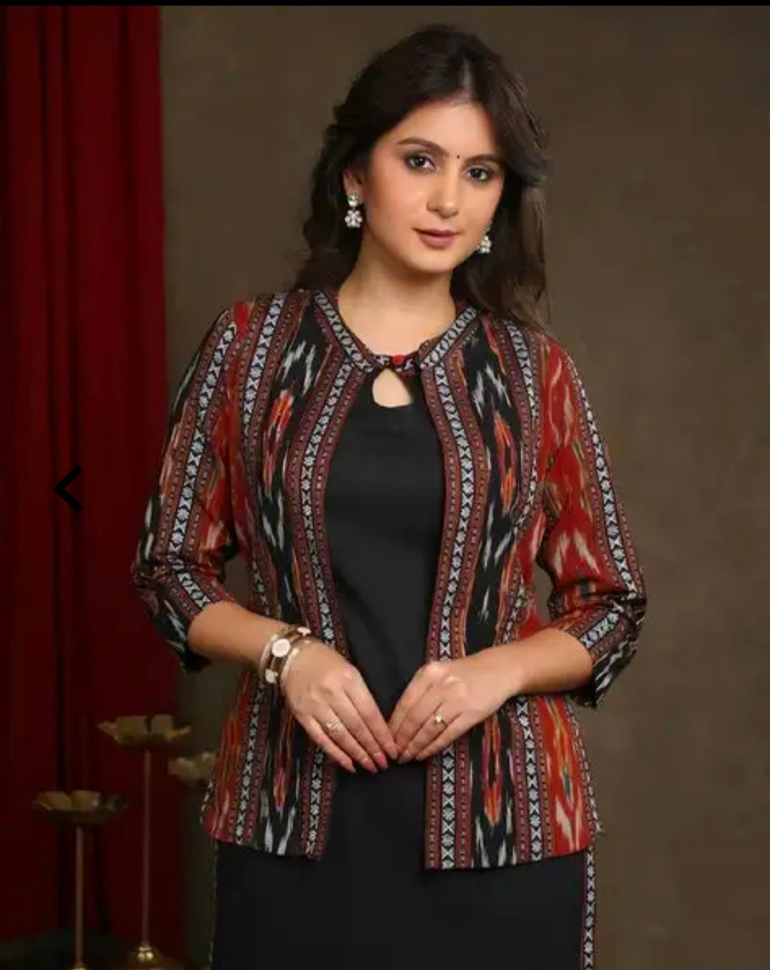 Women's Calf Length Rayon Blend Kurta Pant Jacket Set | 3 Piece Ethnic Set l