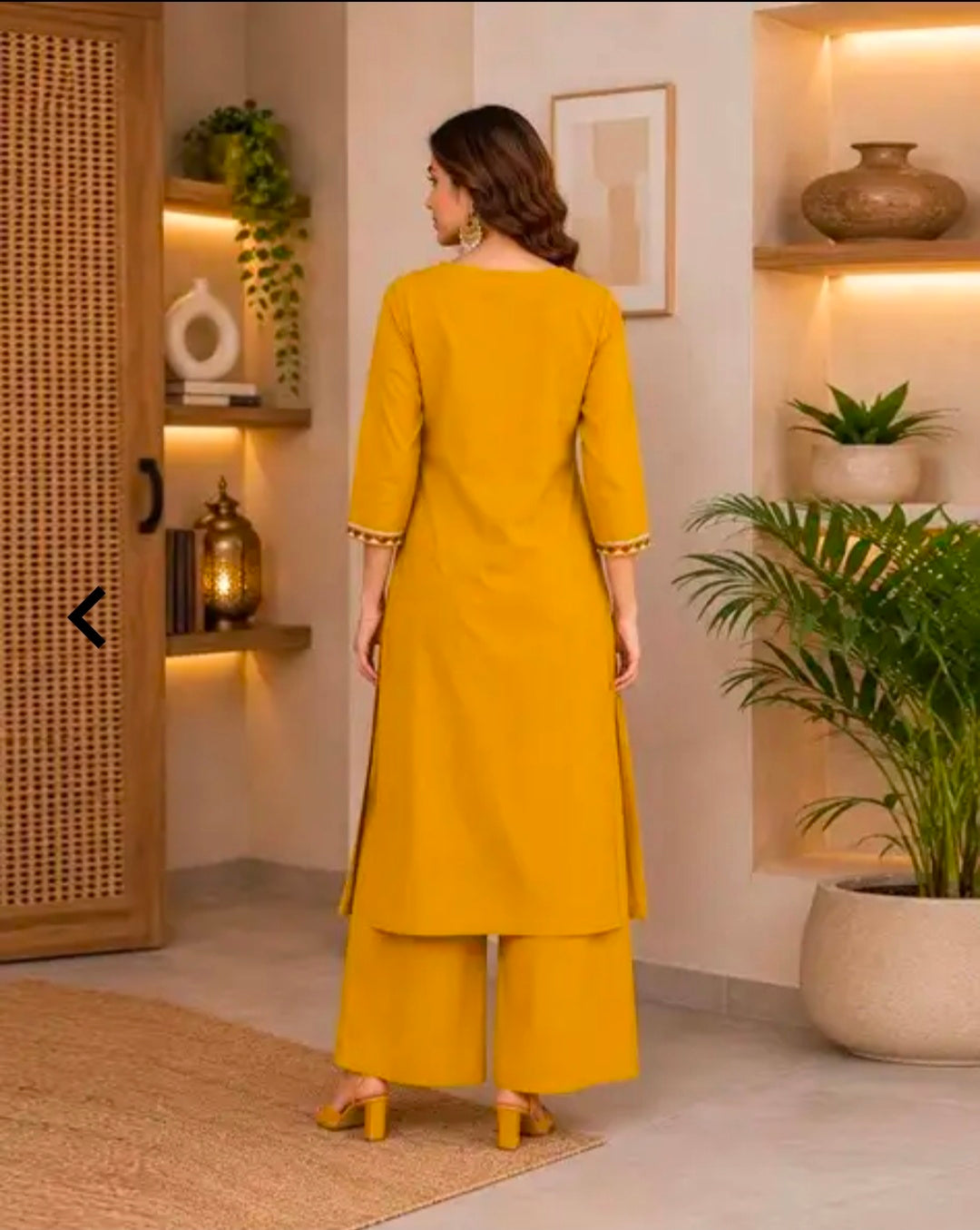Women's Pure Cotton Kurta Palazzo Set | 2 Piece Ethnic Co-ord Set