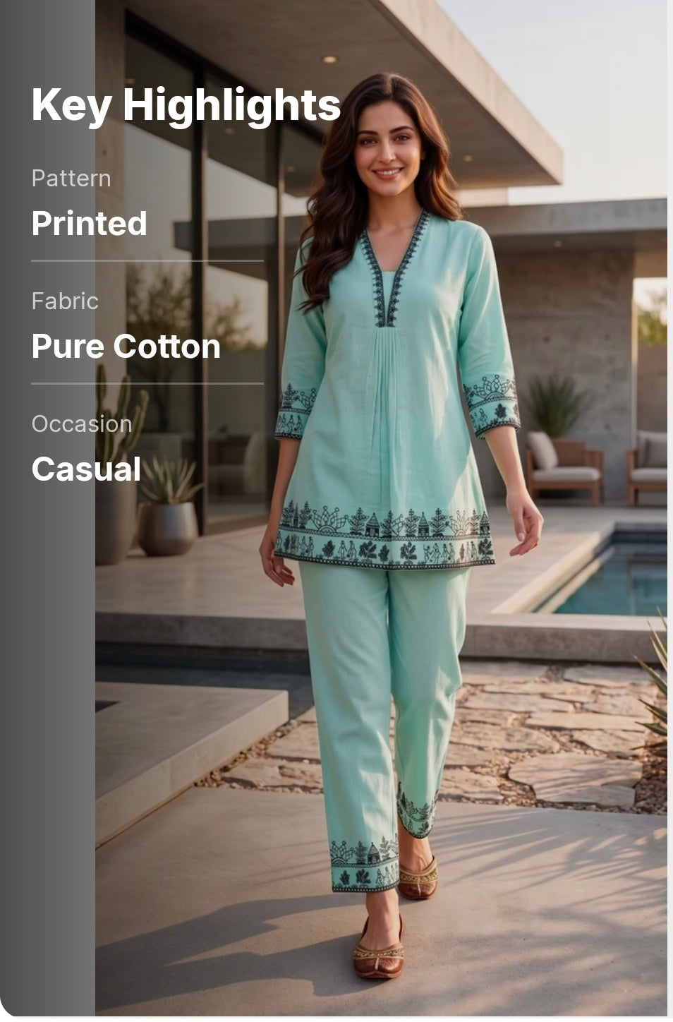 Pure Cotton Ethnic Co-ord Set