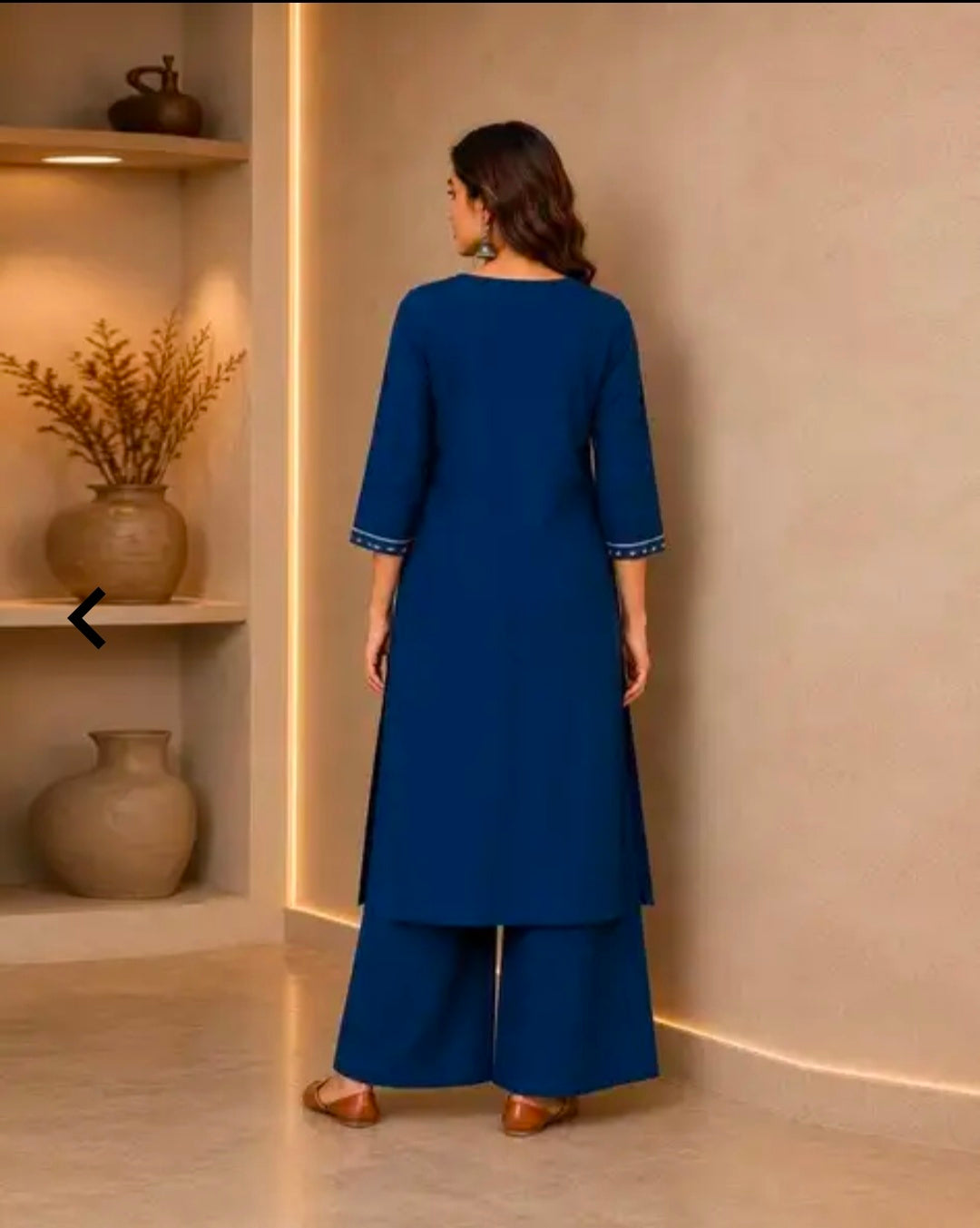Women's Pure Cotton Kurta Palazzo Set | 2 Piece Ethnic Co-ord Set