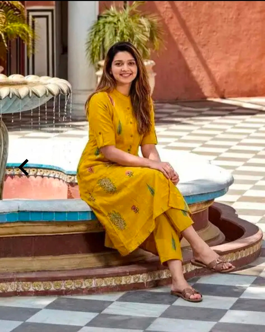 Women's Printed Knee Length Kurta Bottom Set | 2 Piece Kurta and Bottomwear Set