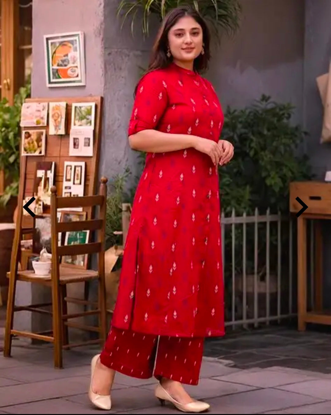 Women's Rayon Calf-Length Kurta Pant Set 