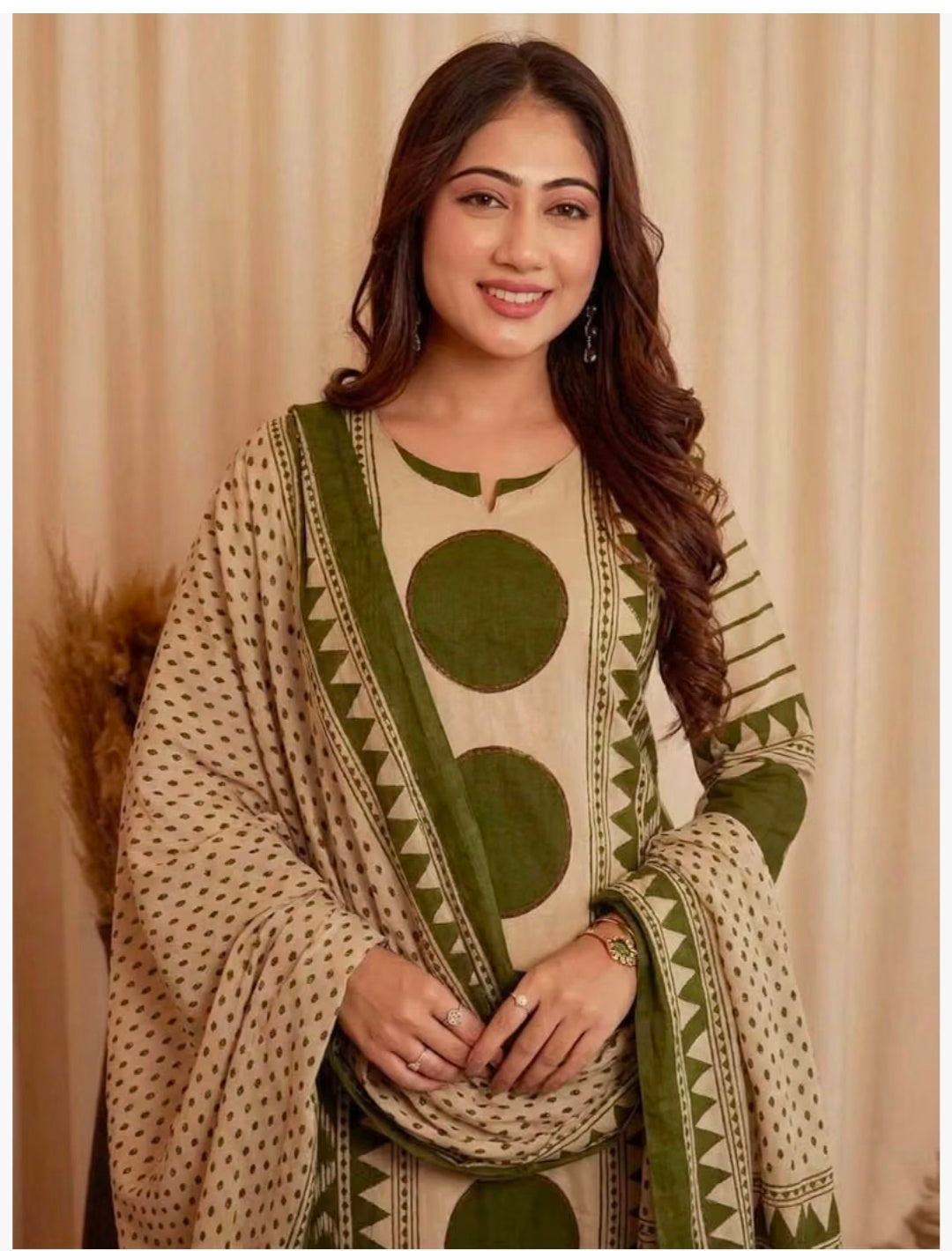 Pure cotton Straight Kurta Pant and printed Dupatta Set
