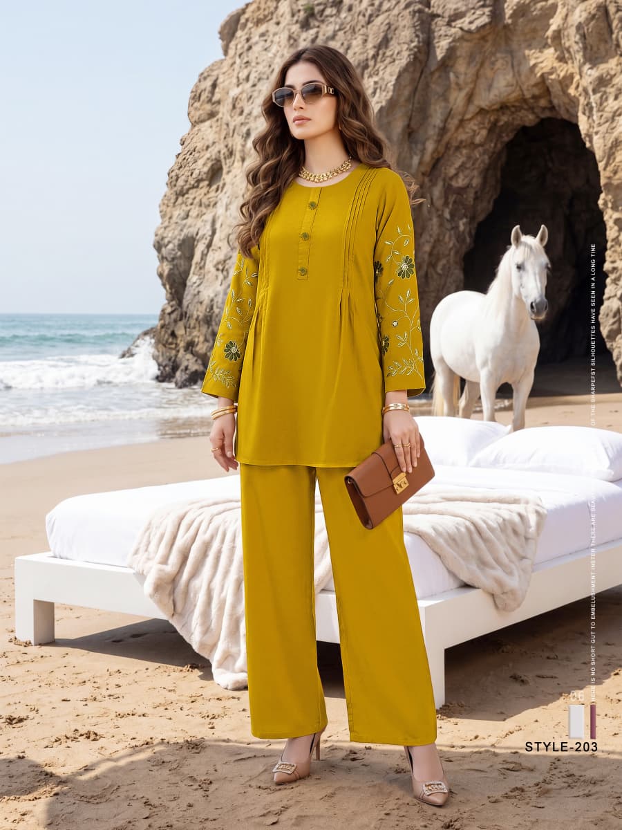 ✨ Premium Rayon Embroidered Co-ord Set – Stylish & Comfortable