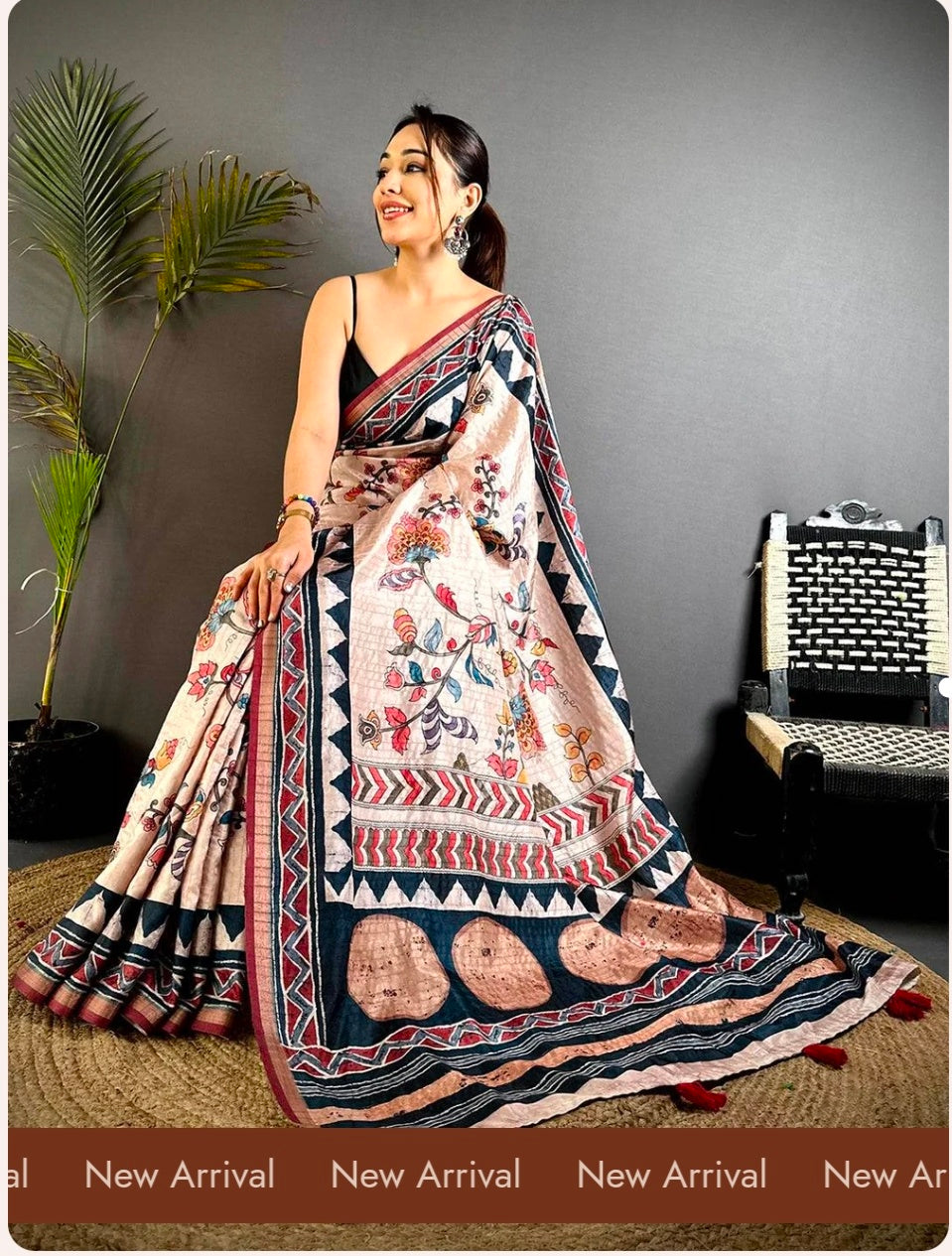 Ajrakh Kalamkari Tussar
