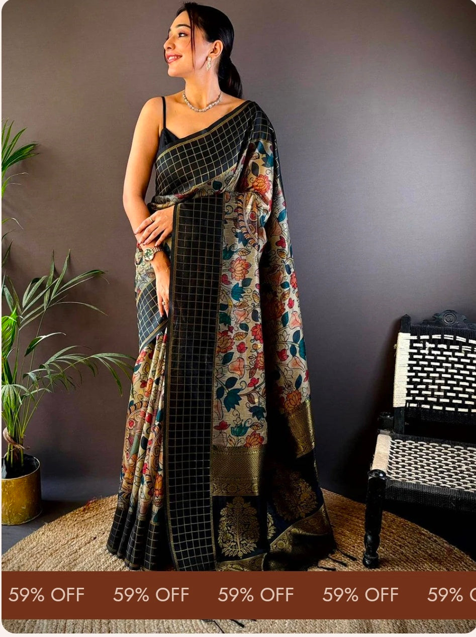 Kalamkari Dola Silk