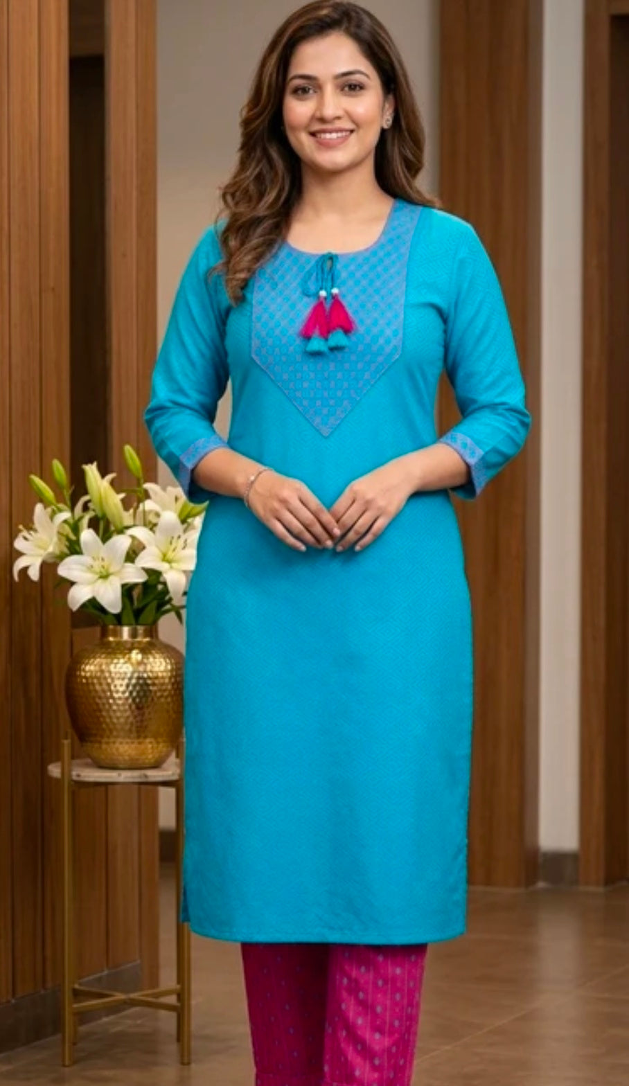 Pure Cotton Kurta Pant Set