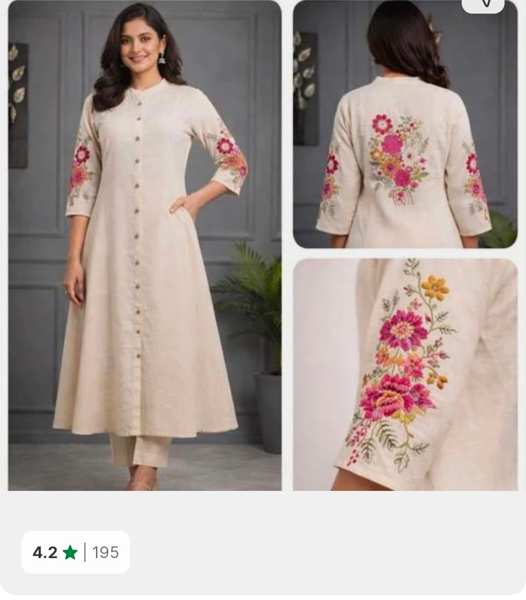 Cotton Kurta + Pant Set