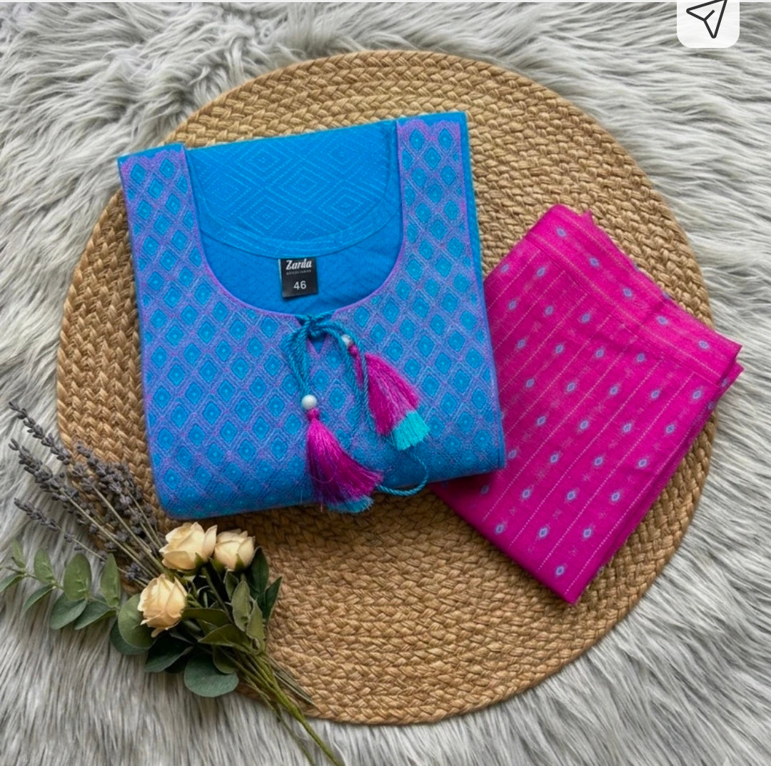 Pure Cotton Kurta Pant Set