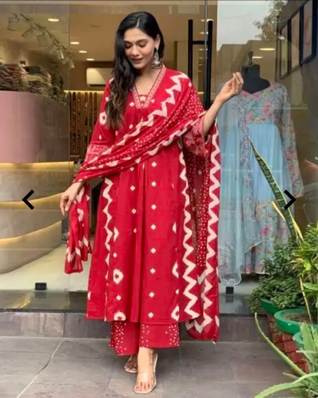 Women's Smart Casual Rayon Slub Kurta Pant Muslin Dupatta Set | 3 Piece Ethnic Set