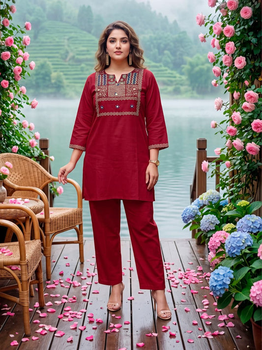 🌸 SENORITA – Premium Dhabu Cotton Co-ord Set 🌸