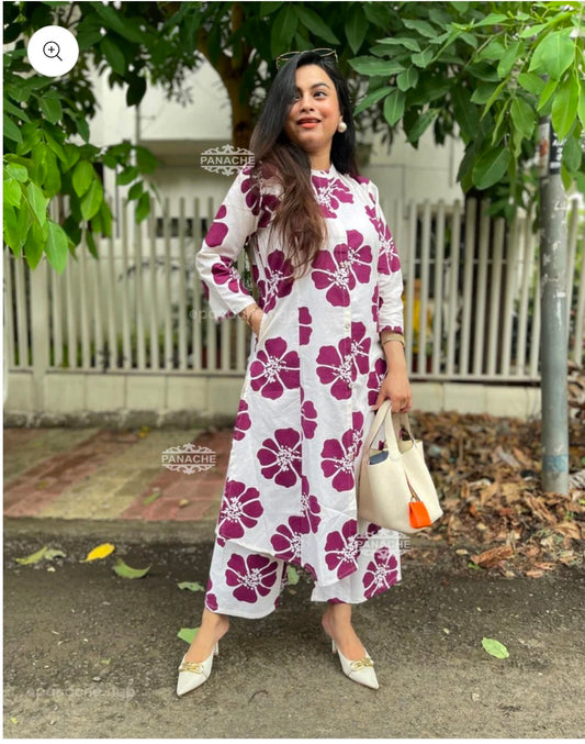 Pure cotton floral coord set