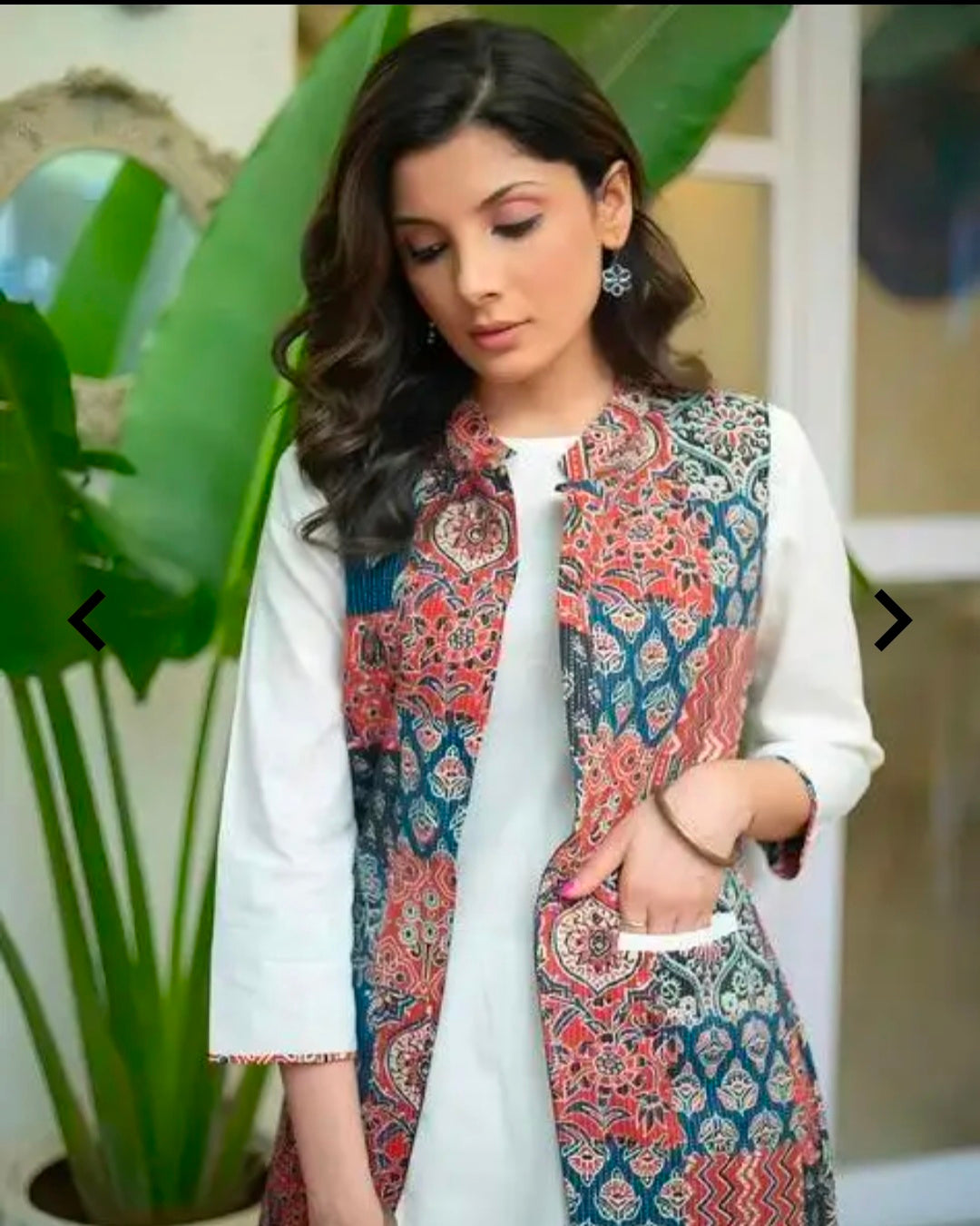 Women's Calf Length Rayon Blend Kurta Pant Jacket Set | 3 Piece Ethnic Set l