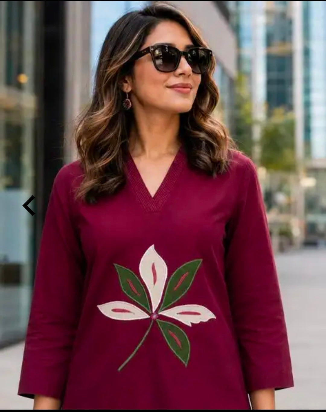 Women's Cotton Straight-Fit Kurta with V-Neck and Embroidered Palazzos Set | 2 Piece Casual Co-ord Set