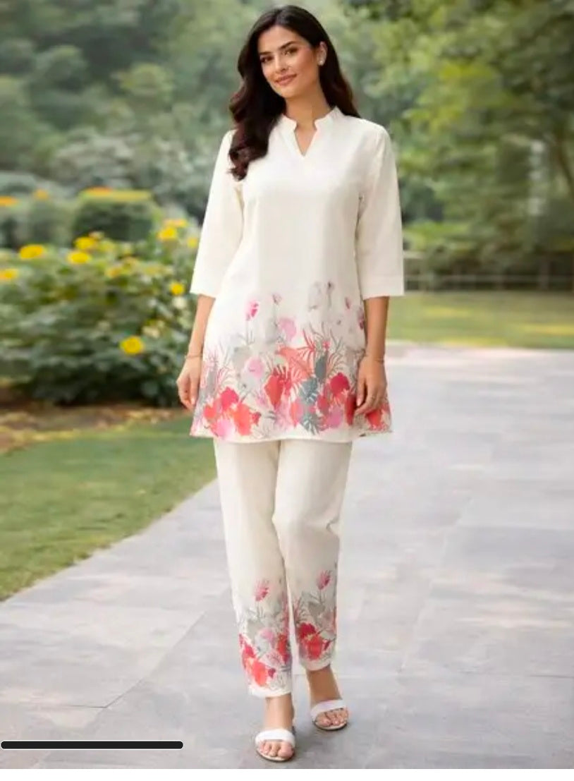 Cotton Kurta with Pant Set