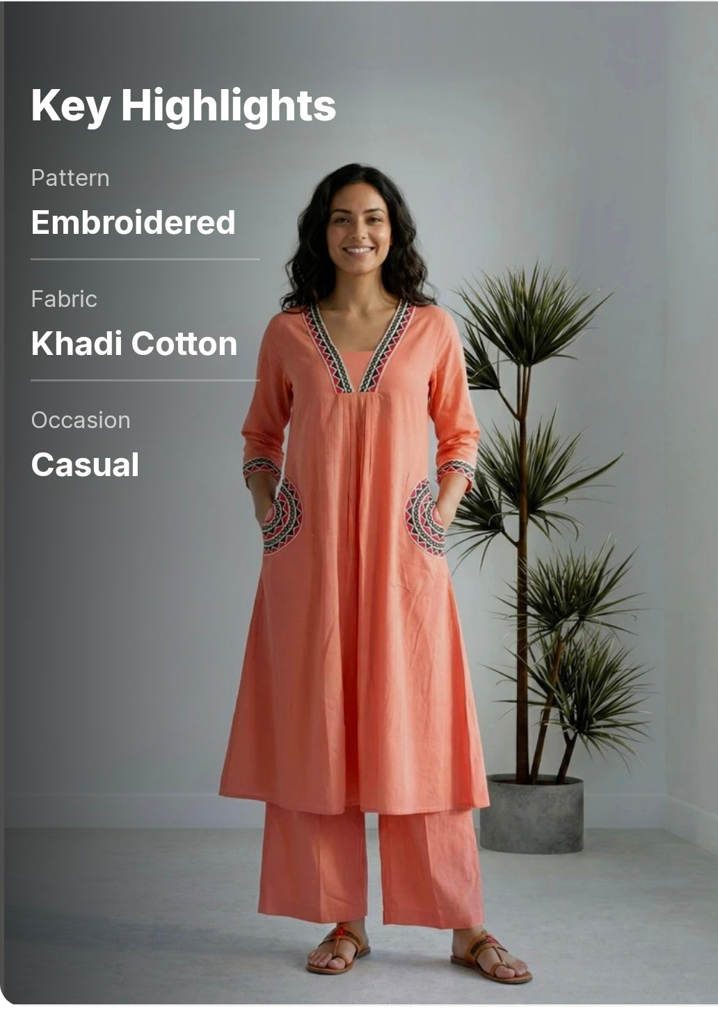 Khadi Cotton Coord set