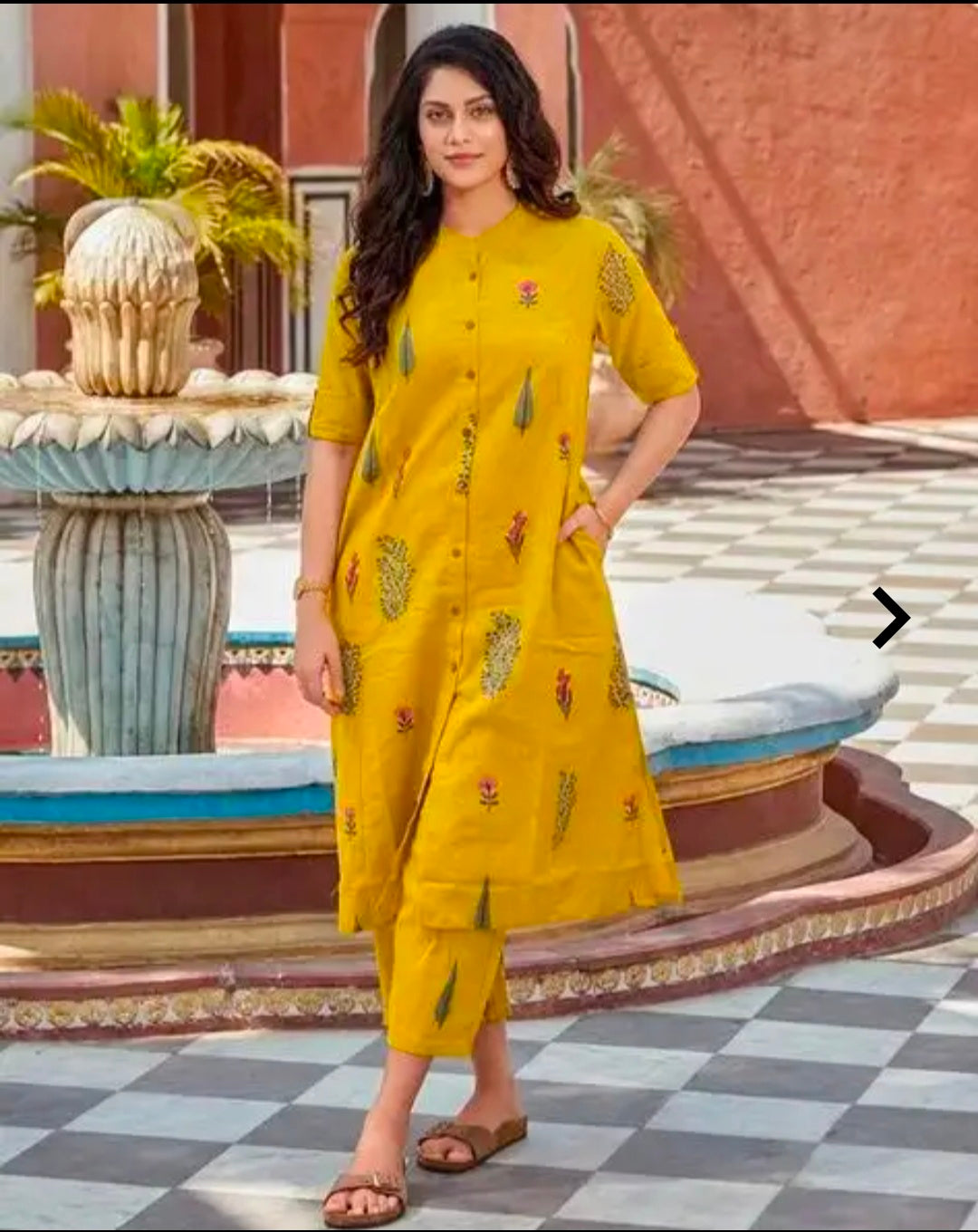 Women's Printed Knee Length Kurta Bottom Set | 2 Piece Kurta and Bottomwear Set