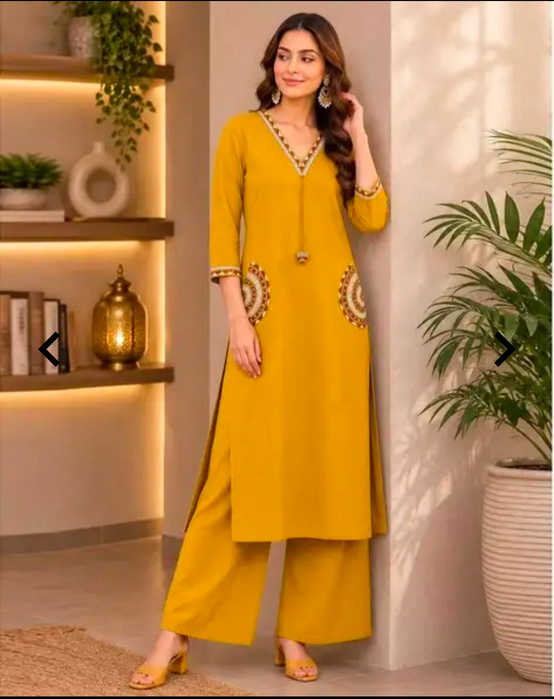 Women's Pure Cotton Kurta Palazzo Set | 2 Piece Ethnic Co-ord Set