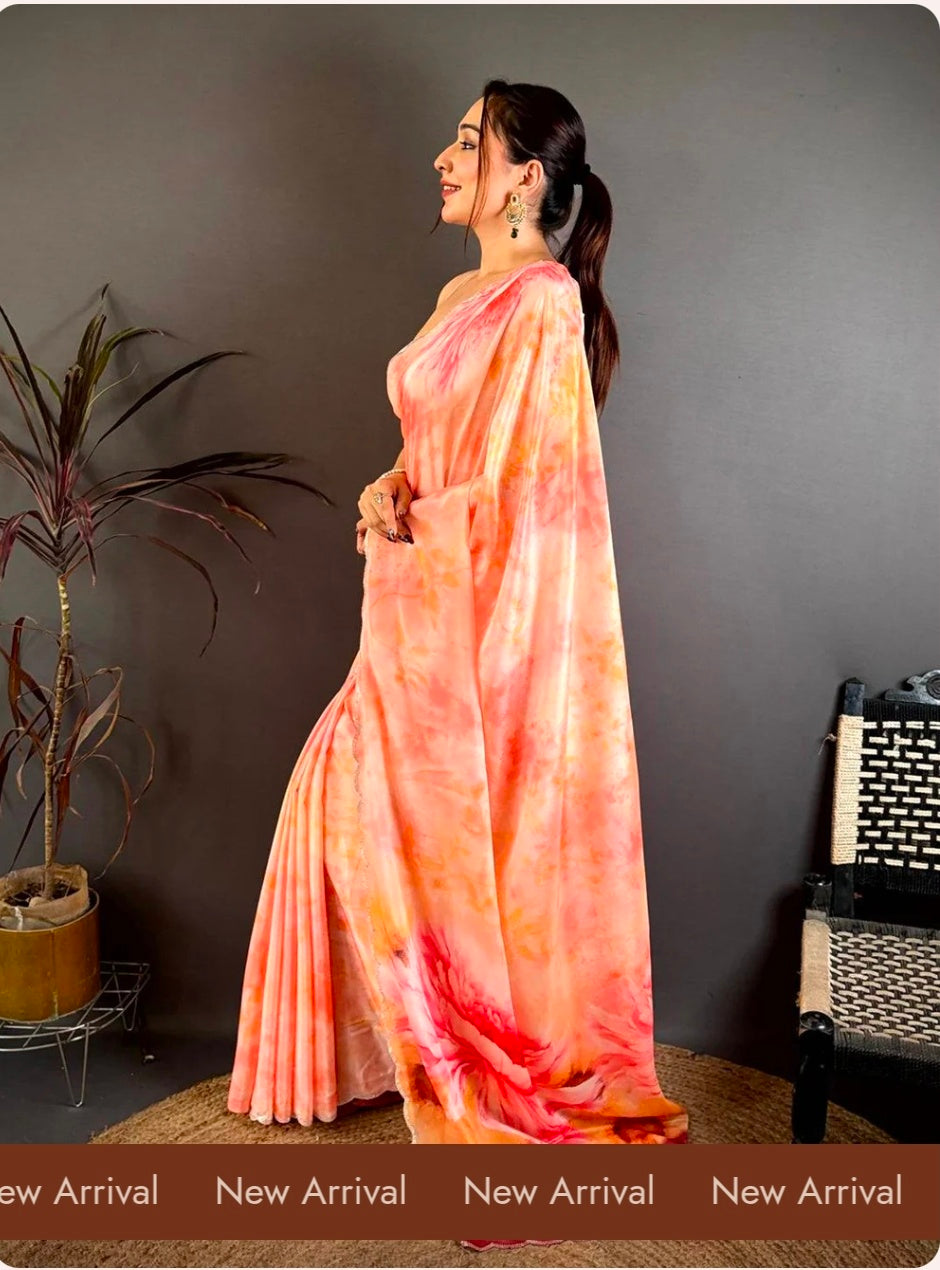 Freehand Shibori Print Chiffon