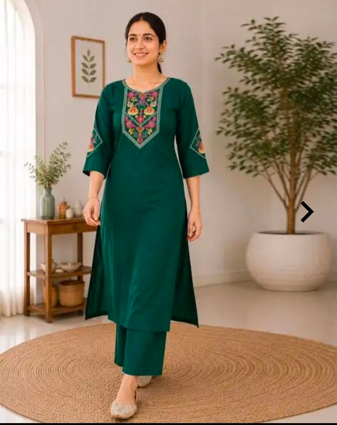 `Women's Casual Cotton Kurta Bottom Set | 2 Piece Daily Wear Co-ord Set | 100% Cotton