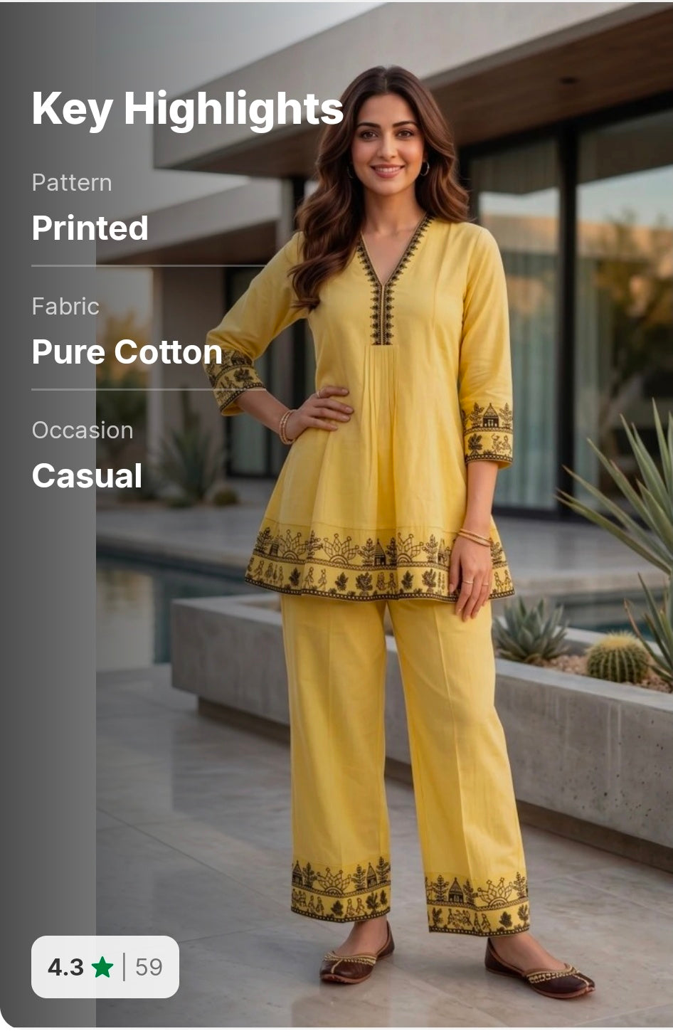Pure Cotton Ethnic Co-ord Set