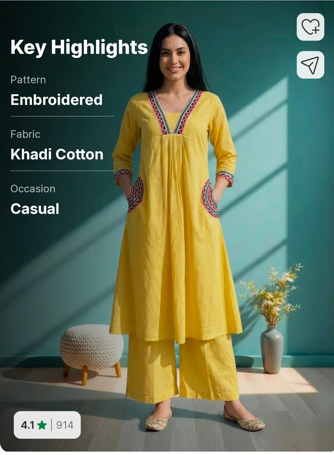 Khadi Cotton Coord set