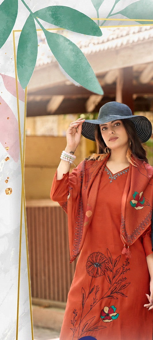 ✨ RAAHI – Premium Roman Silk Suit Set ✨
