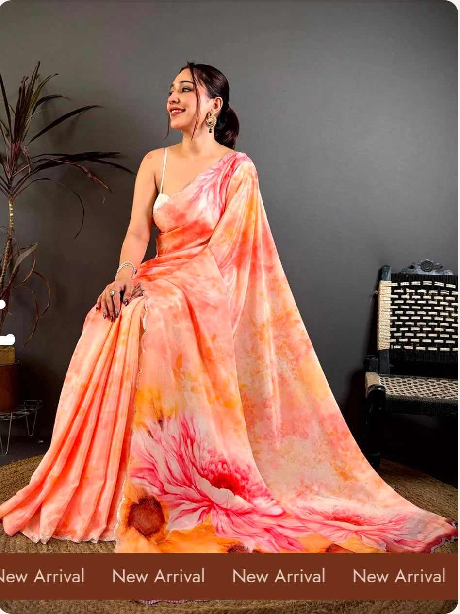 Freehand Shibori Print Chiffon