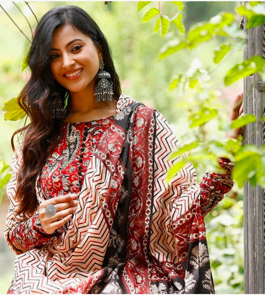 Anarkali Kurta,Pant Set Dupatta