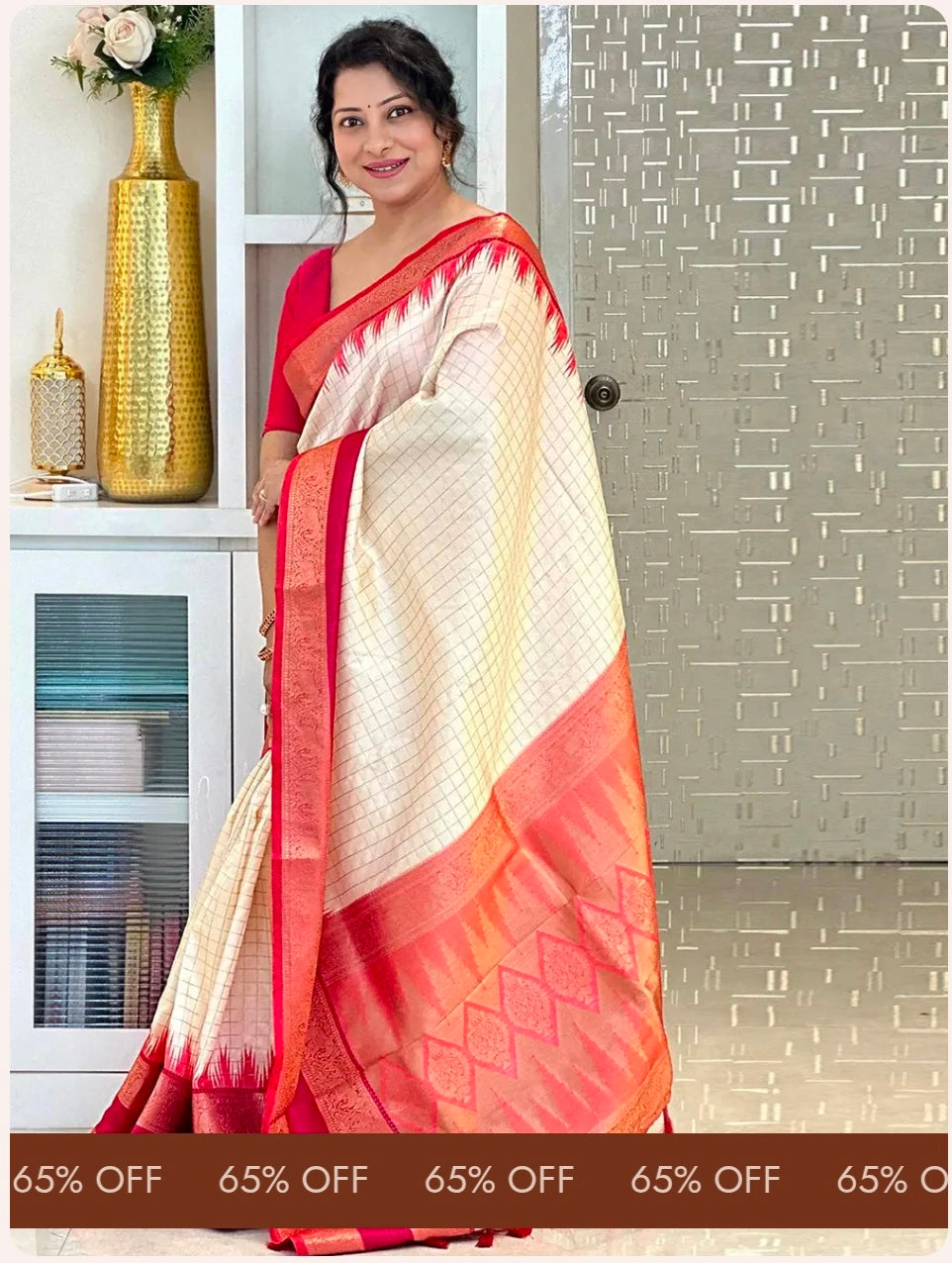 Pink Banarasi Silk Gadwal Pattu