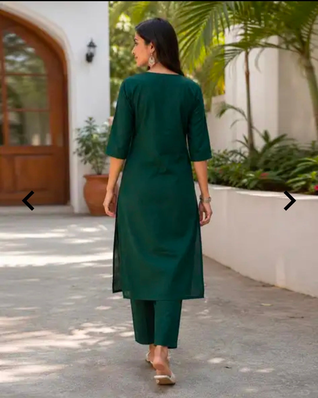 Women's Classic Cotton Kurta and Pant Set | 2 Piece Co-ord Set