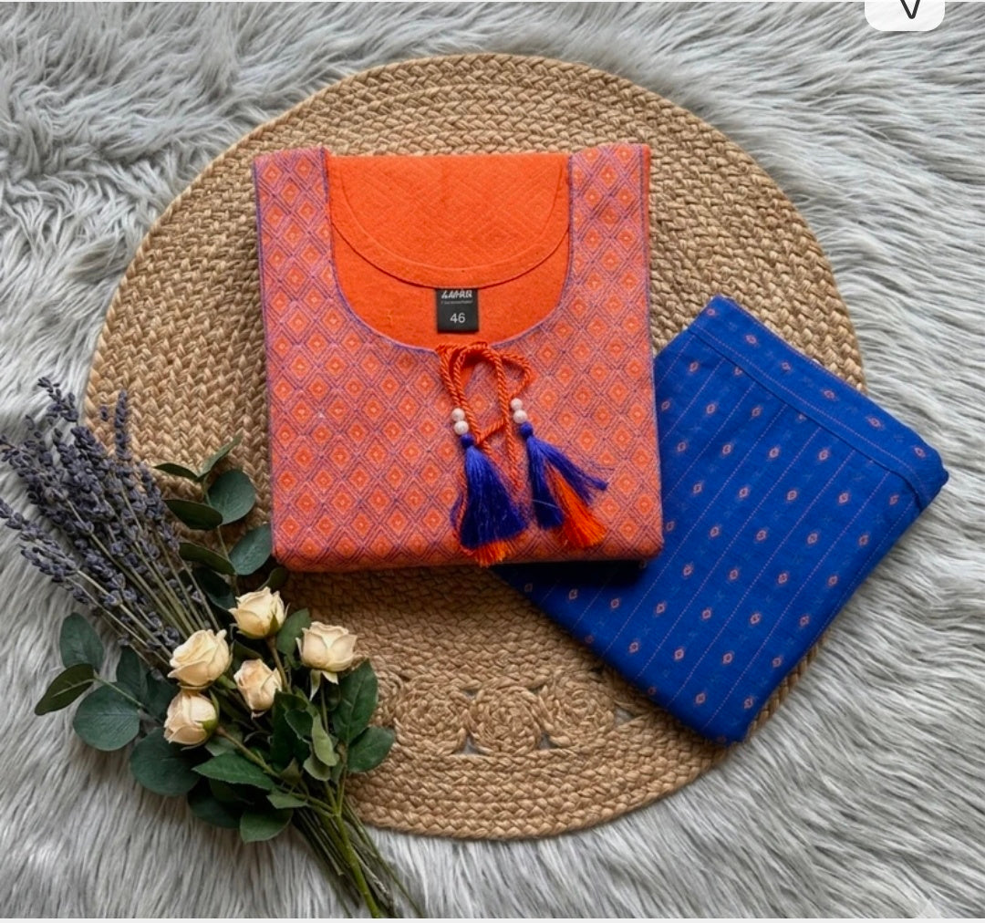 Pure Cotton Kurta Pant Set