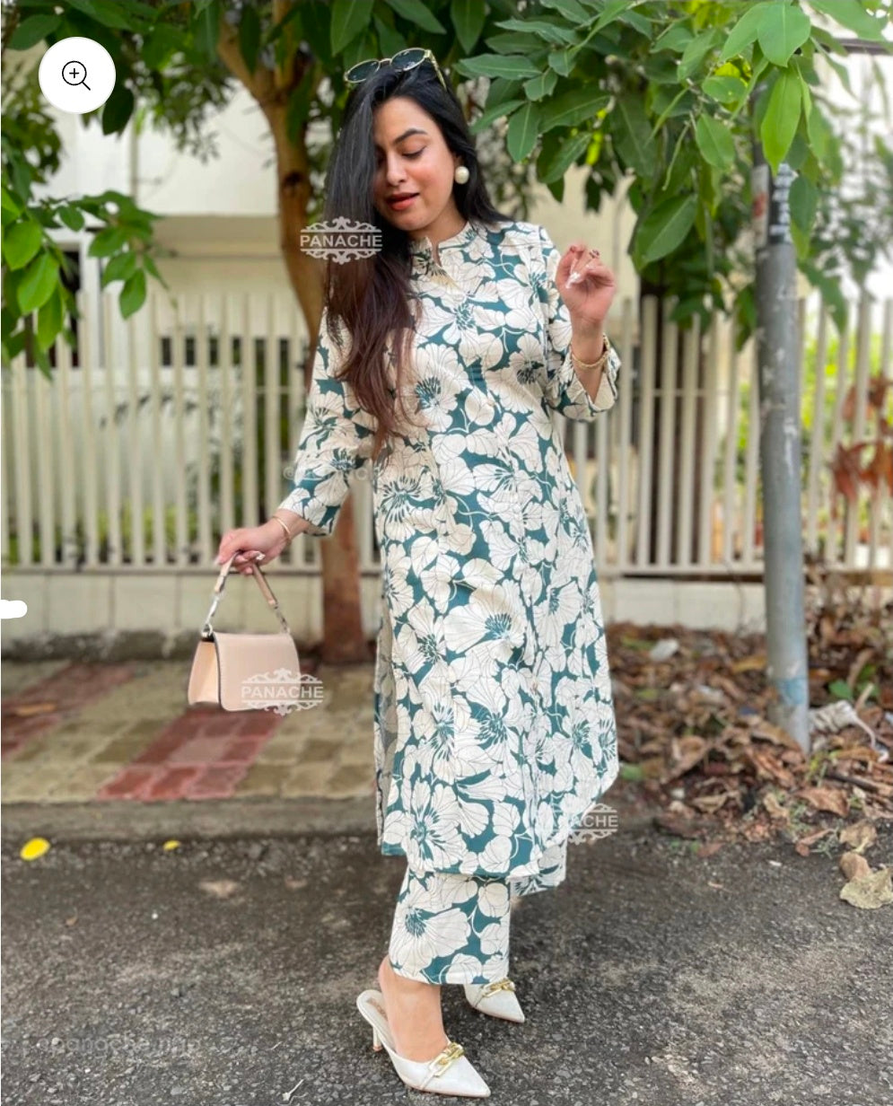 Pure cotton floral coord set