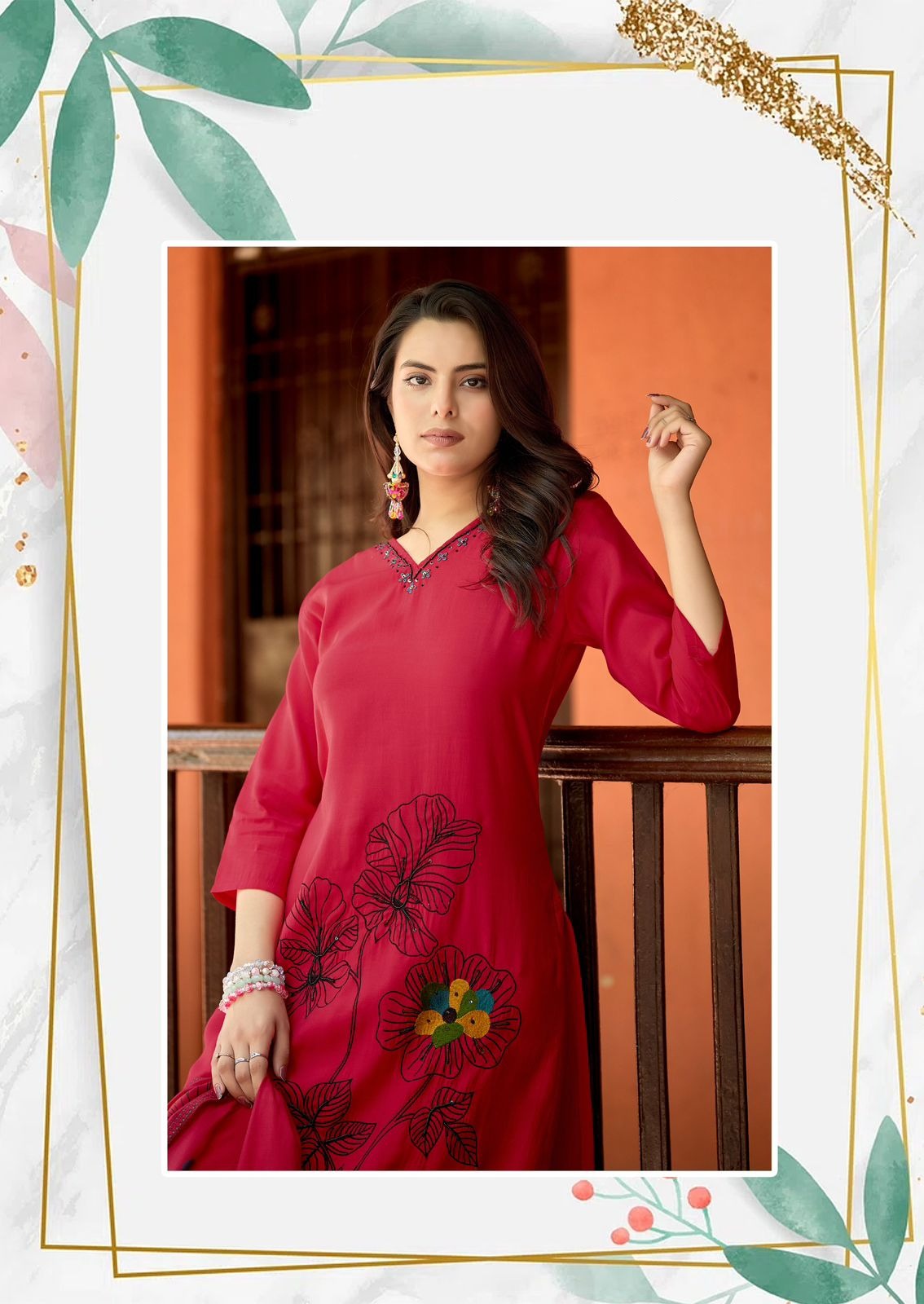 ✨ RAAHI – Premium Roman Silk Suit Set ✨