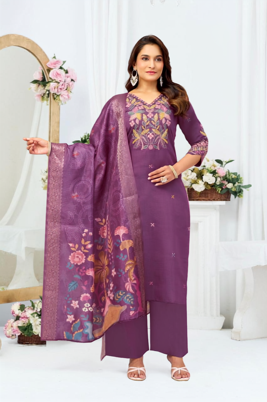LUXURY KURTI • PLAZZO • DUPATTA SET