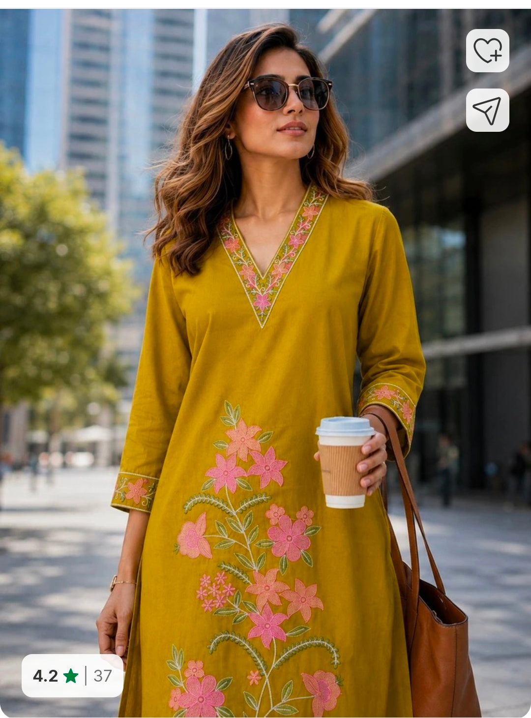Embroidered Pure Cotton Kurta Palazzo Set