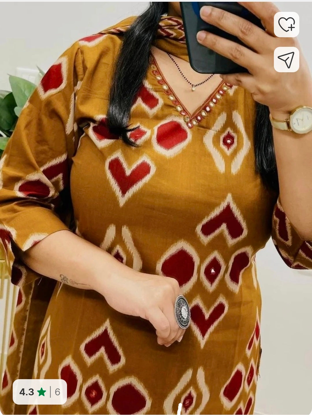 Cotton Rayon Kurta Pant Dupatta Set