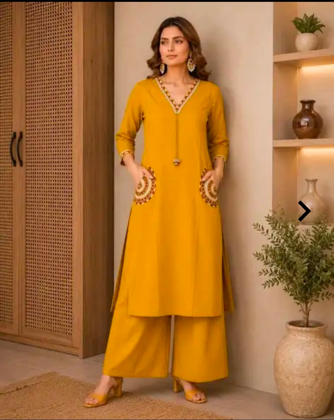 Women's Pure Cotton Kurta Palazzo Set | 2 Piece Ethnic Co-ord Set