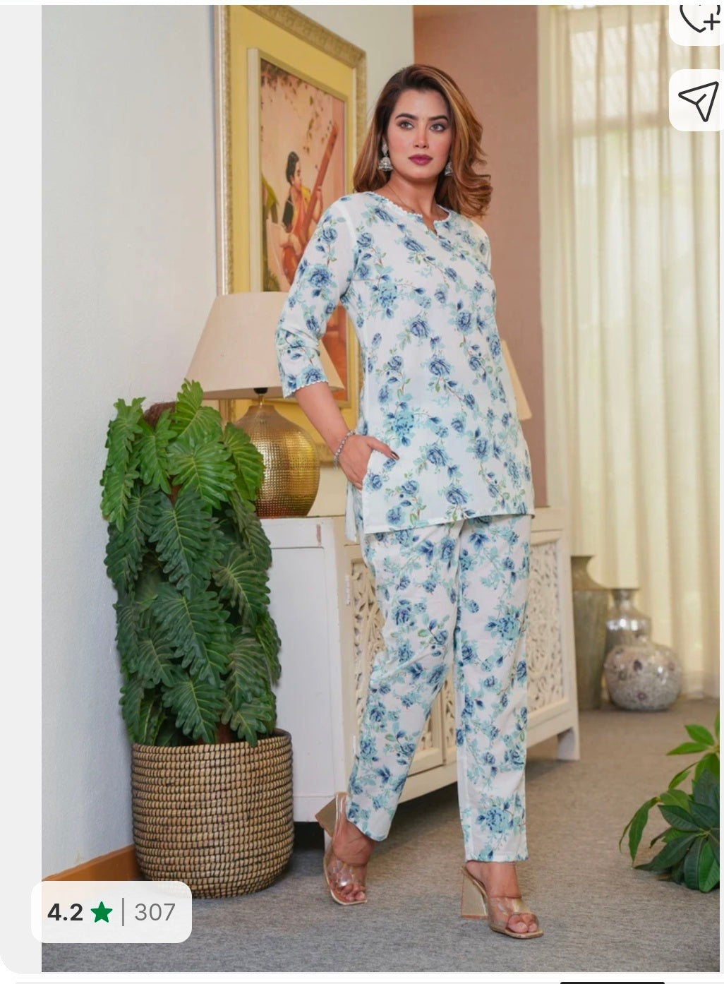 Pure Cotton Co-ord set