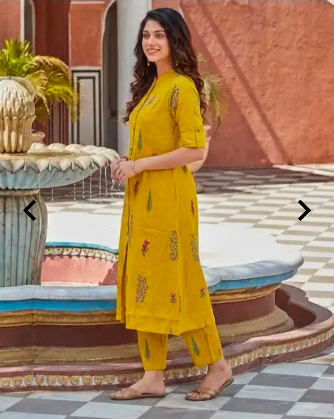 Women's Printed Knee Length Kurta Bottom Set | 2 Piece Kurta and Bottomwear Set